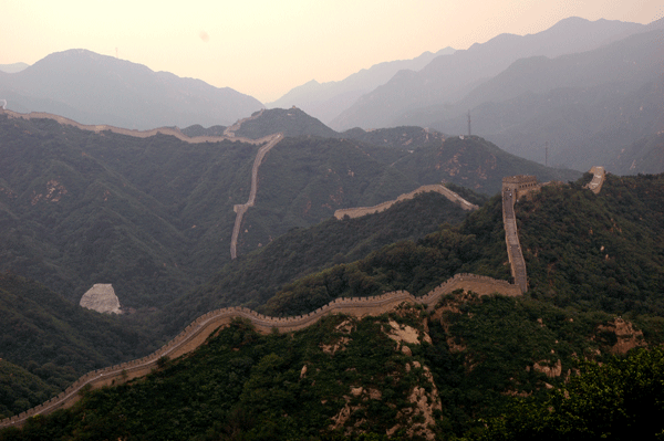 Muralha vista da torre mais alta de Badaling