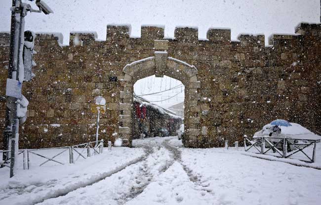 inverno neve em jerusalem