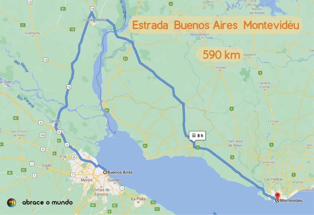 DISTANCE FROM MONTEVIDEO TO visual data 5
