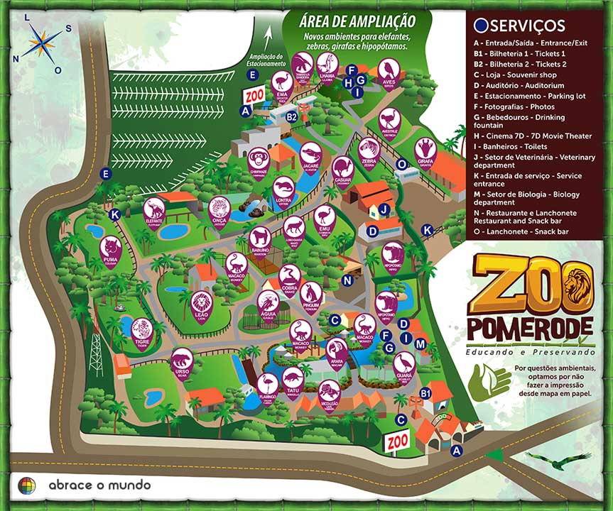 zoo pomerode mapa